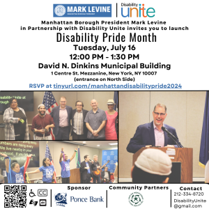 Poster of Disability Pride Month Event
